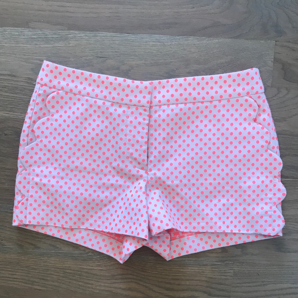 JCrew Pink Polka Dot Shorts